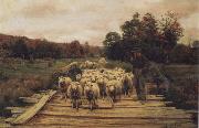 A. Bryan Wall Shepherd and Sheep oil